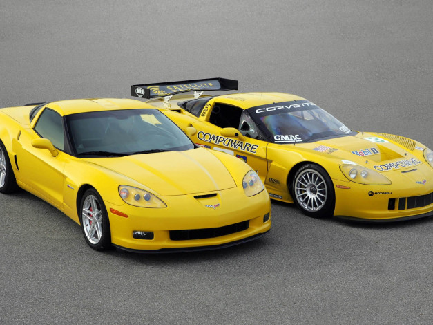 Обои картинки фото corvette, c6, 2005, автомобили