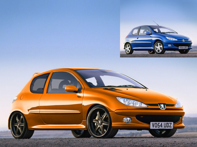 Обои картинки фото peugeot, 206, автомобили