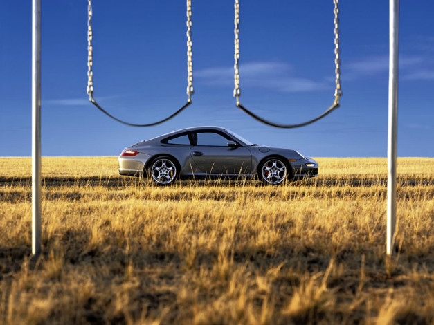 Обои картинки фото porsche, type, 997, 911, carrera, 2005, автомобили