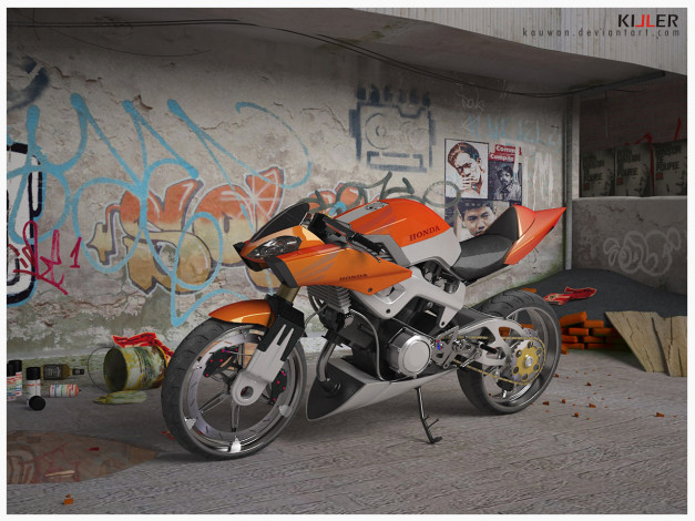 Обои картинки фото мотоциклы, 3d