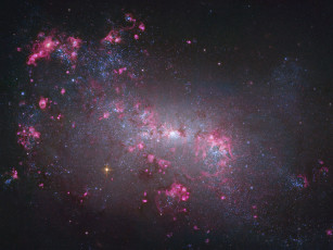 Картинка ngc4449 космос галактики туманности