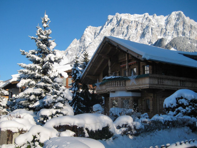 Обои картинки фото ehrwald, austria, города, здания, дома