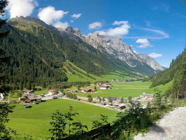 Обои картинки фото gschnitz, austria, города, пейзажи