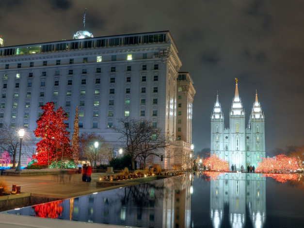 Обои картинки фото mormon, temple, salt, lake, city, utah, города, здания, дома