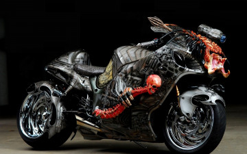Картинка мотоциклы customs череп рука хребет хищник suzuki тюнинг дизайн спортбайк аэрография