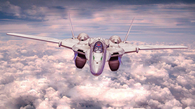 Обои картинки фото авиация, 3д, рисованые, graphic, облака