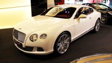 Картинка bentley continental gt автомобили выставки уличные фото motors премиум-класс великобритания