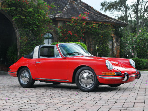 Картинка 1966+porsche+911++s+2 0+targa автомобили porsche targa красный ретро