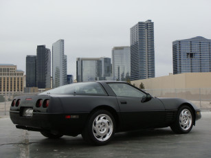 обоя автомобили, corvette, c4, coupe, 1991