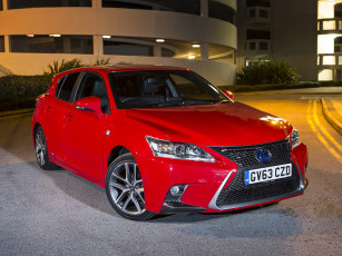 обоя автомобили, lexus, ct, 200h, f-sport, uk-spec, 2014, красный