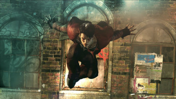 Картинка видео+игры devil+may+cry+4 развалины здание в полёте арки брюнет парень окна