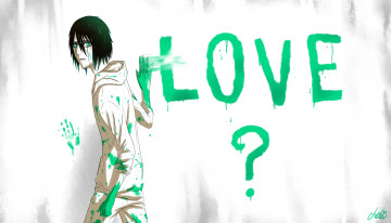 Картинка аниме bleach аранкар улькиорра любовь love вопрос белый фон краска парень брюнет взгляд
