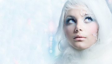 Картинка девушки -unsort+ лица +портреты makeup hairstyle woman blue eyes
