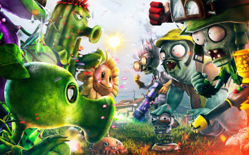 Картинка plants+vs +zombies +garden+warfare видео+игры цветок очки