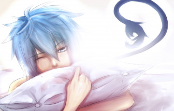 Картинка аниме ao+no+exorcist синий экзорцист белый фон подушка арт рисованный демон рин