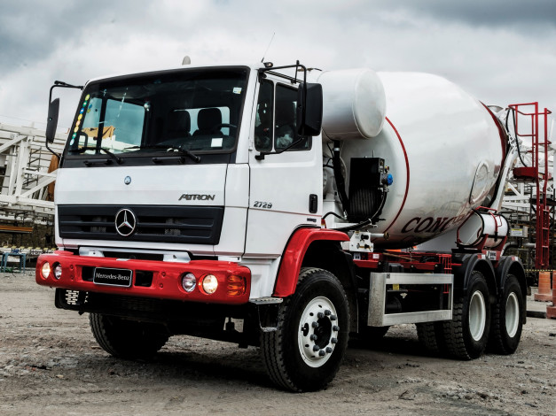 Обои картинки фото автомобили, mercedes trucks, mixer, 2729, mercedes-benz, atron