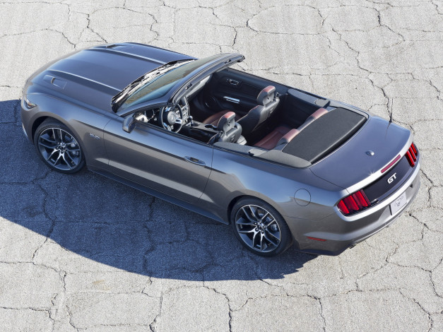 Обои картинки фото автомобили, mustang, gt, convertible, 2014