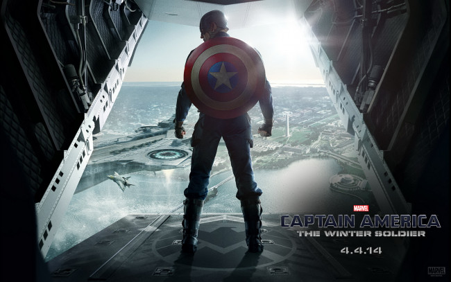 Обои картинки фото кино фильмы, captain america,  the winter soldier, щит, самолет