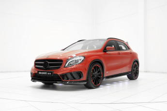 обоя автомобили, brabus, d3, gla-klasse, mercedes-benz, красный, 2015г, x156