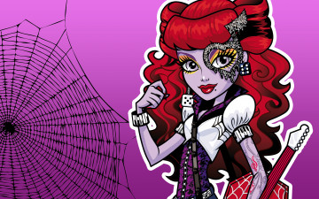 обоя monster high, мультфильмы, - monster high, взгляд, девушка, monster, high, фон