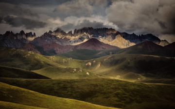 Картинка природа горы горный хребет тучи