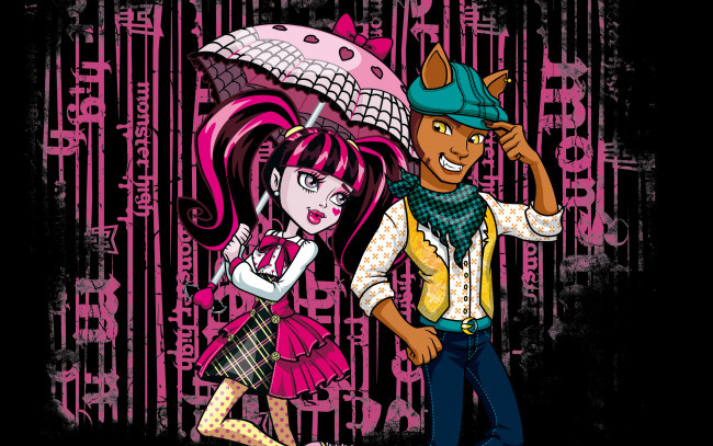 Обои картинки фото monster high, мультфильмы, - monster high, персонажи, монстры, парень, девушка, monster, high