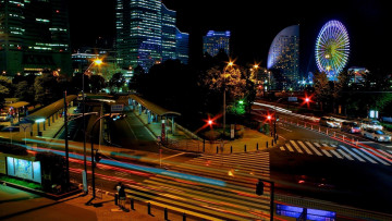 Картинка города йокогама+ япония панорама