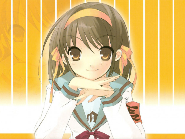 Обои картинки фото аниме, the, melancholy, of, haruhi, suzumiya