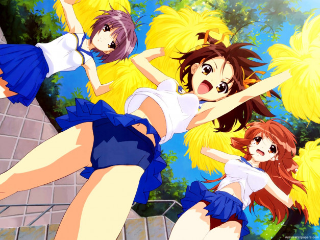 Обои картинки фото аниме, the, melancholy, of, haruhi, suzumiya