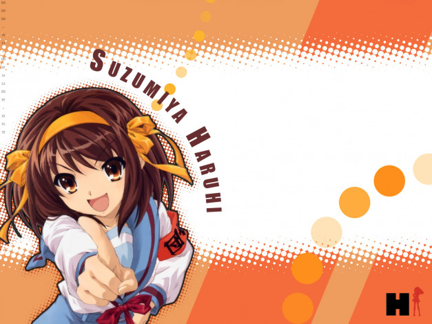 Обои картинки фото аниме, the, melancholy, of, haruhi, suzumiya