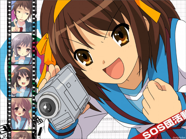 Обои картинки фото аниме, the, melancholy, of, haruhi, suzumiya