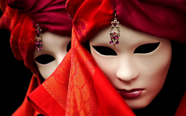 Обои картинки фото разное, маски, карнавальные, костюмы, красный, украшения