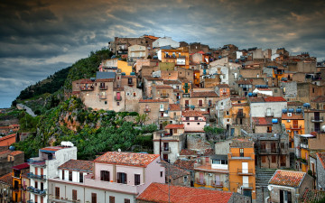 Картинка caccamo sicily italy города панорамы каккамо сицилия италия