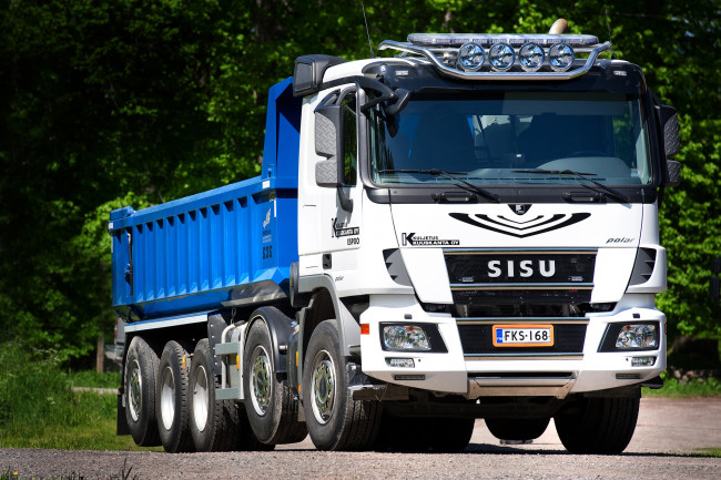 Обои картинки фото sisu polar dump truck, автомобили, sisu, тяжёлый, кузов, грузовик