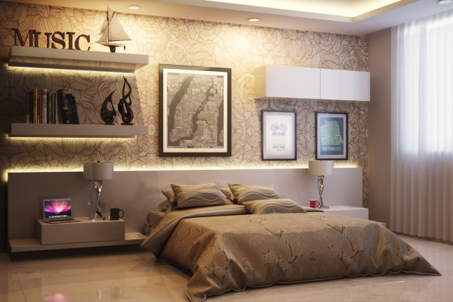 Обои картинки фото 3д графика, realism , реализм, комната, мебель, спальня, кровать