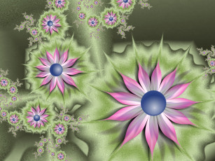 Картинка 3д+графика цветы+ flowers лепестки цвета фон узор