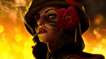 Картинка видео+игры bioshock+infinite сигарета война огонь шлем elizabeth девушка bioshock infinite