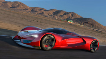 обоя srt tomahawk concept, автомобили, 3д, srt, tomahawk, vision, gran, turismo, красный, concept