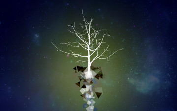 Картинка векторная+графика природа+ nature звезды туман фигуры треугольники дерево квадраты