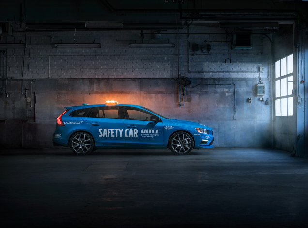 Обои картинки фото автомобили, volvo, v60, polestar, wtcc, safety, car, 2016г