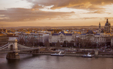 обоя budapest, города, будапешт , венгрия, мост, река