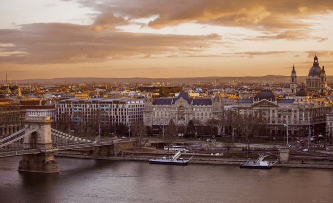Обои картинки фото budapest, города, будапешт , венгрия, мост, река
