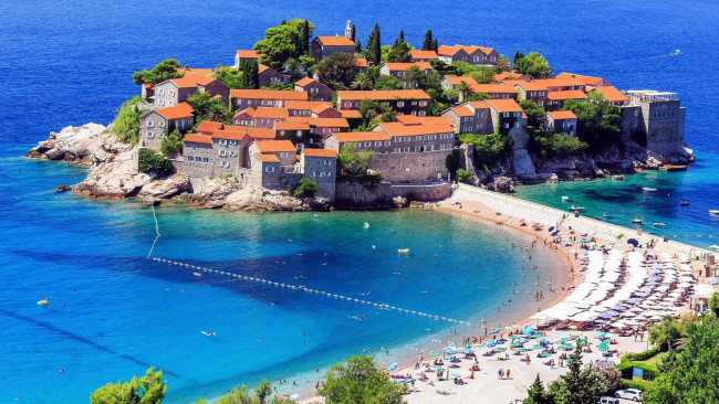 Обои картинки фото aman sveti stefan, montenegro, города, - панорамы, aman, sveti, stefan