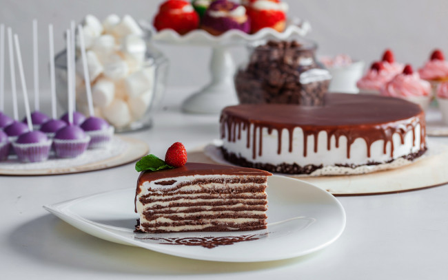 Обои картинки фото еда, торты, торт, шоколадный