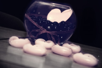 Картинка праздничные день+святого+валентина +сердечки +любовь аквариум сердечко шарики