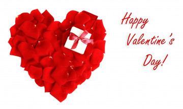 Картинка праздничные день+святого+валентина +сердечки +любовь сердечко лепестки коробка подарок