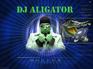 обоя dj, aligator, музыка