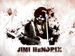 Картинка jimi hendrix рисованные люди