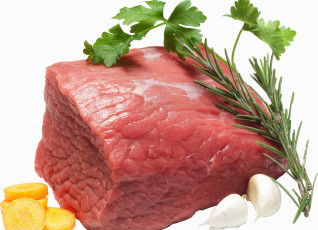 Картинка еда мясные блюда чеснок мясо зелень