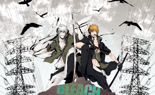 Обои картинки фото kurosaki, ichigo, аниме, bleach